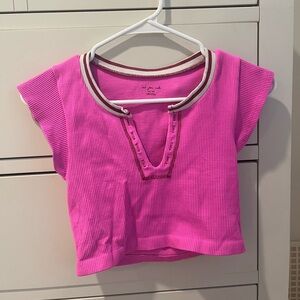 Bright pink go for gold top size M/L